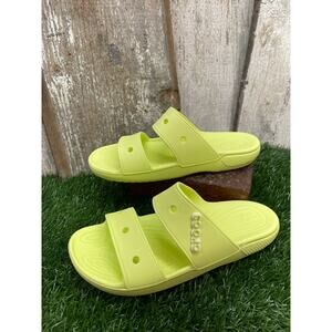 CROCS Classic Slides Women's 10 Lime Zest Sandals